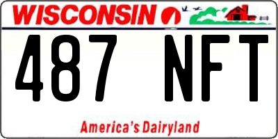 WI license plate 487NFT