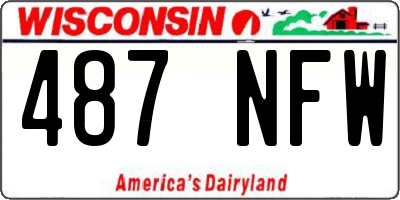 WI license plate 487NFW