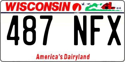 WI license plate 487NFX