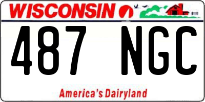 WI license plate 487NGC