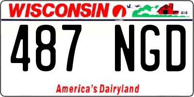 WI license plate 487NGD