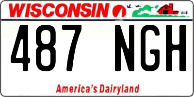 WI license plate 487NGH