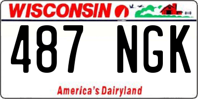WI license plate 487NGK