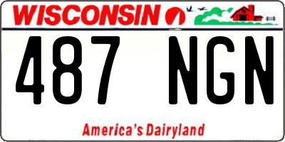 WI license plate 487NGN