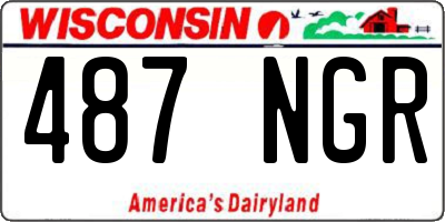 WI license plate 487NGR