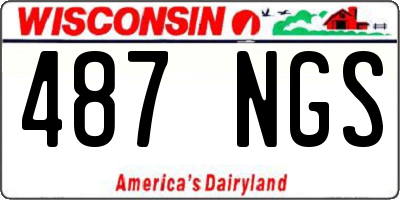 WI license plate 487NGS