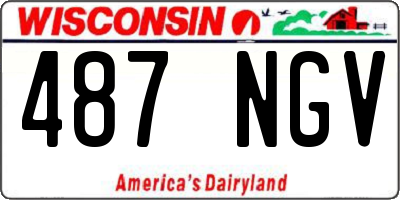 WI license plate 487NGV