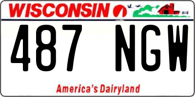 WI license plate 487NGW