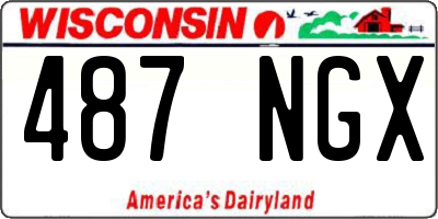 WI license plate 487NGX