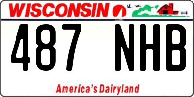 WI license plate 487NHB