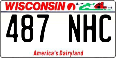 WI license plate 487NHC