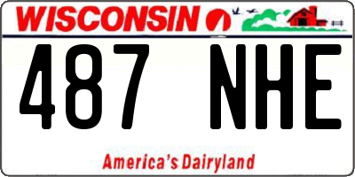 WI license plate 487NHE