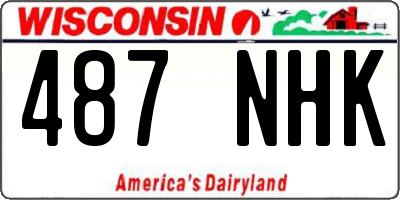 WI license plate 487NHK