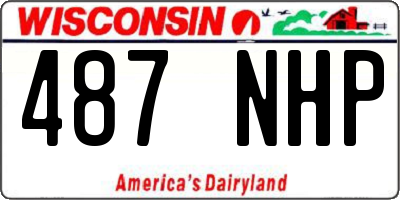 WI license plate 487NHP