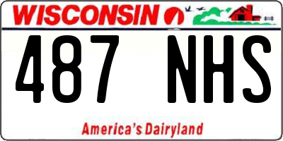 WI license plate 487NHS