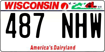 WI license plate 487NHW