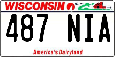 WI license plate 487NIA