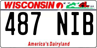 WI license plate 487NIB