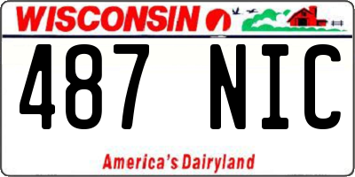 WI license plate 487NIC