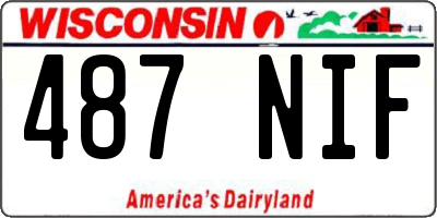 WI license plate 487NIF