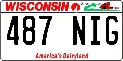 WI license plate 487NIG