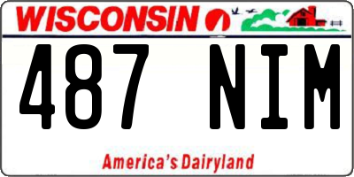 WI license plate 487NIM