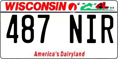 WI license plate 487NIR