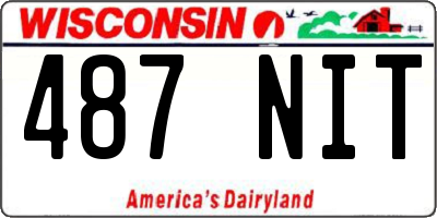 WI license plate 487NIT