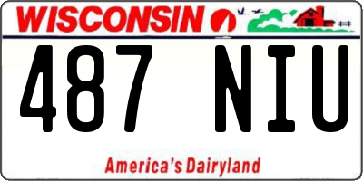 WI license plate 487NIU