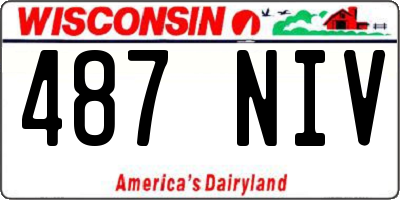 WI license plate 487NIV