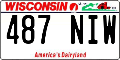 WI license plate 487NIW