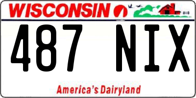 WI license plate 487NIX