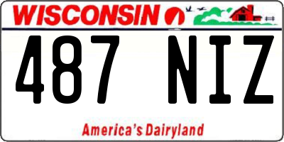 WI license plate 487NIZ
