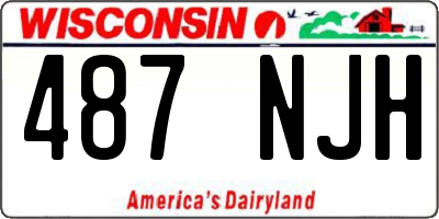 WI license plate 487NJH