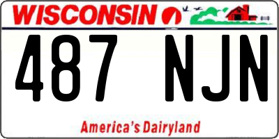 WI license plate 487NJN
