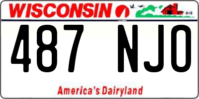 WI license plate 487NJO