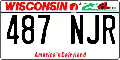 WI license plate 487NJR