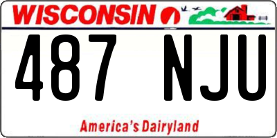 WI license plate 487NJU