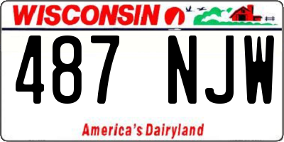 WI license plate 487NJW