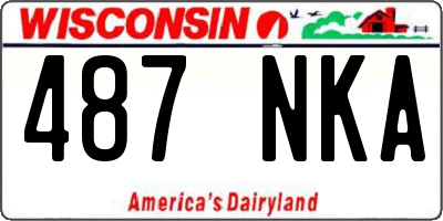 WI license plate 487NKA