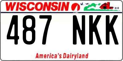 WI license plate 487NKK