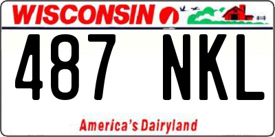 WI license plate 487NKL