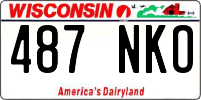 WI license plate 487NKO