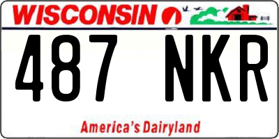 WI license plate 487NKR