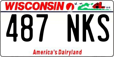 WI license plate 487NKS