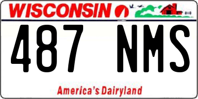 WI license plate 487NMS