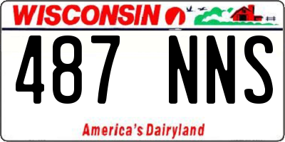 WI license plate 487NNS