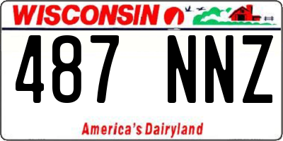WI license plate 487NNZ