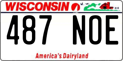 WI license plate 487NOE