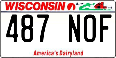 WI license plate 487NOF